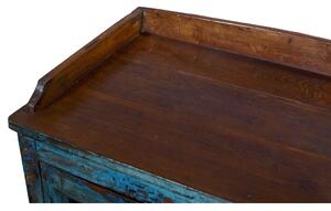 Prosklená skříňka z teakového dřeva, 74x41x99cm