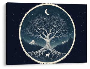 Obraz - Magický strom s jelenem II. (70x50 cm)