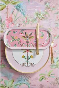 Pip Studio La Majorelle podlouhlý talíř 25x12cm, růžový (servírovací talíř na cukřenku a mlékovku)