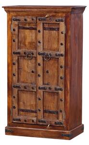 Skříň z teakového dřeva, staré dveře, 74x44x129cm