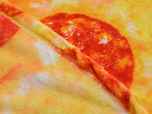 Mikroplyšová deka PIZZA oranžovo-červená