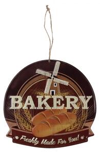 Nástěnná kovová cedule Bakery – 38x1x40 cm