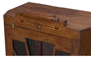 Prosklená skříňka, oltář, z teakového dřeva, 49x45x89cm