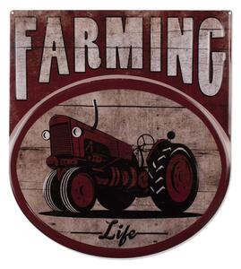 Nástěnná kovová cedule Farming Life – 50x1x56 cm