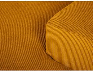 Žlutá manšestrová rohová pohovka Cosmopolitan Design Hobart, pravý roh