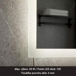 AQUAMARIN Koupelnové LED zrcadlo, 120 x 60 cm