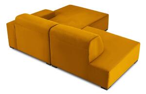 Žlutá manšestrová rohová pohovka Cosmopolitan Design Hobart, pravý roh