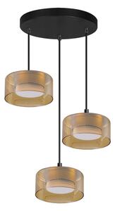 Brilagi - LED Lustr na lanku AURA LUX 3xGX53/30W/230V černá/zlatá