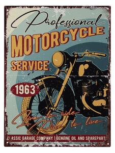 Nástěnná kovová cedule Motorcycle 1963 – 25x1x33 cm