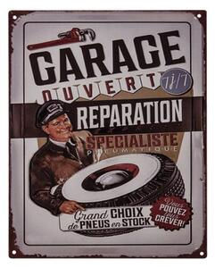 Nástěnná kovová cedule Garage Reparation – 20x1x25 cm