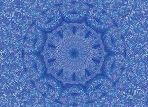 Malvis ® Tapeta Mandala modrá Vel. (šířka x výška): 144 x 105 cm