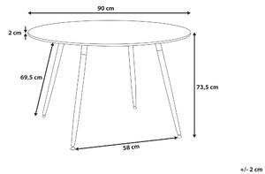 Jídelní stůl Bono 90 (pro 4 osoby) (černá). 1010117