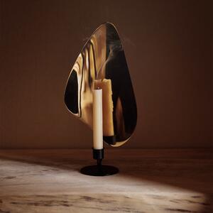 AUDO (MENU) Nástěnný svícen Flambeau H40, Polished Brass, Black