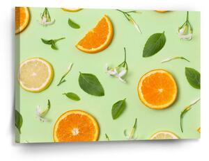 Sablio Obraz Citrus a květ - 90x60 cm
