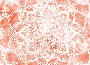 Malvis ® Tapeta Mandala oranžová Vel. (šířka x výška): 144 x 105 cm