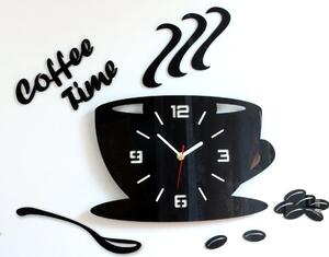 ModernClock Nástěnné hodiny Coffee černé