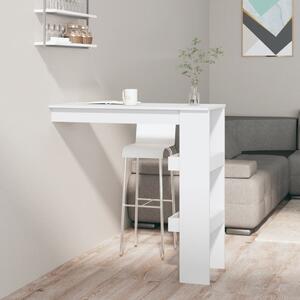Nástěnný barový stolek bílý s vysokým leskem 102x45x103,5 cm