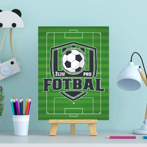 Sablio Dárková cedulka Žiju pro fotbal: 30x40 cm