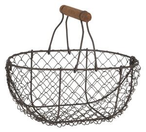 Drátěný košík s uchem Filaire – 24x16x11/23 cm