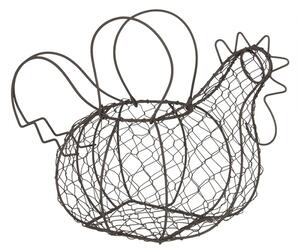 Drátěný stojan na vajíčka v designu slepice Filaire – 40x23x28 cm