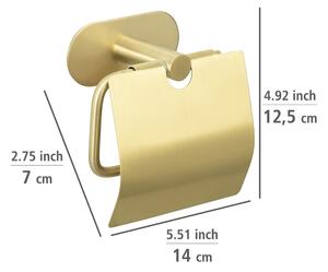 Samodržící držák na toaletní papír z nerezové oceli Orea Gold – Wenko