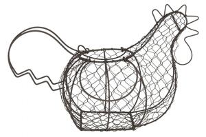 Drátěný stojan na vajíčka v designu slepice Filaire – 40x23x28 cm
