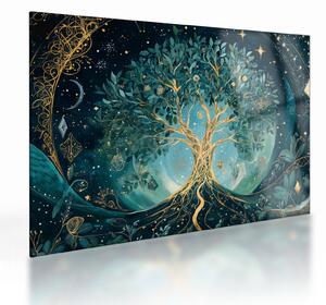 Skleněný obraz - Strom života ve vesmíru (70x50 cm)