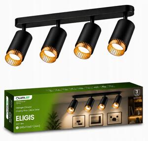 Stropní svítidlo Lumiled černé oválné 4xGU10 58 cm