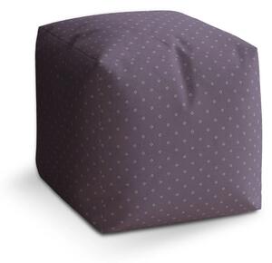 Sablio Taburet Cube Bílé čtverce - 40x40x40 cm