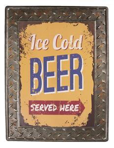 Plechová cedule Ice Cold Beer – 30x1x40 cm