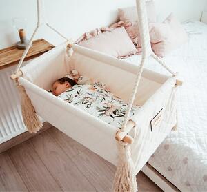 Houpačka/kolébka pro miminka Newborn Swing Babysteps pudrová růžová