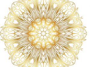 Malvis ® Tapeta Mandala zlatá Vel. (šířka x výška): 288 x 200 cm