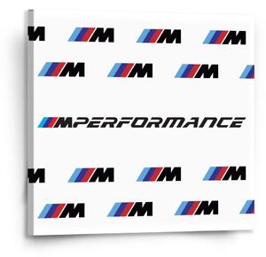 Sablio Obraz MPERFORMANCE bílý vzor - 110x110 cm