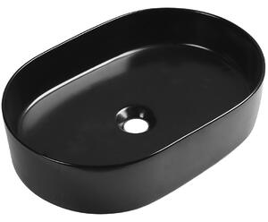 Laveo Desna, umyvadlo na desku 500x350x120 mm, černá matná, LAV-VUD_B250