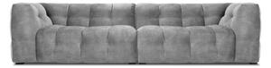 Šedá sametová pohovka Windsor & Co Sofas Vesta, 280 cm