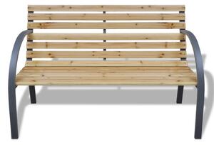Zahradní lavice 120 cm dřevo a železo