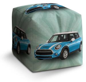 Sablio Taburet Cube Mini sedan Zelené pozadí - 40x40x40 cm