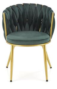 Židle Wendy zelená/zlatá