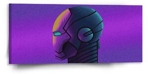 Sablio Obraz Iron Man Helma na fialové - 110x50 cm