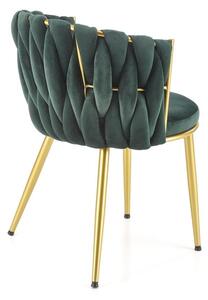 Židle Wendy zelená/zlatá