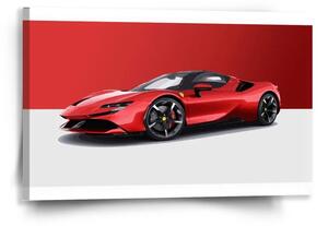 Sablio Obraz Ferrari na červenobílé - 60x40 cm