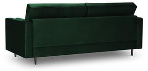 Zelená sametová pohovka Milo Casa Santo, 219 cm