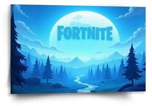 Sablio Obraz FORTNITE Modré údolí s měsícem - 60x40 cm