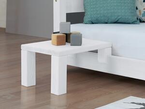 Benlemi Noční stolek k laťkovým postelím NANOC Varianta: Bez přídavných nohou navíc, Zvolte barvu hranolů: Bílá, Zvolte barvu ploch: Bílá