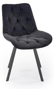 Černá prošívaná židle Veroniq