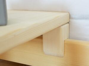 Benlemi Noční stolek k laťkovým postelím NANOC Varianta: Navíc přídavné nohy 10 cm, Zvolte barvu hranolů: Nelakovaná, Zvolte barvu ploch: Bílá