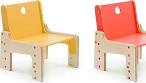 Mimimo Dětská dřevěná rostoucí židle Barevné provedení: Sole - žlutá