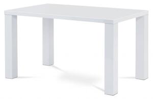 Vikio Jídelní stůl 135x80x76 cm vysoký lesk bílý AJS116B-3