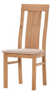 Dubová židle Sofi s béžovým polstrováním