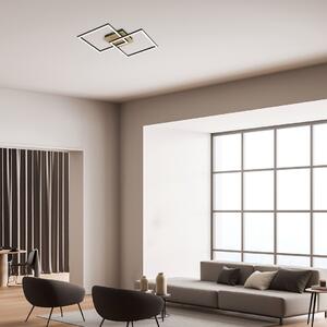 RABALUX Přisazené stropní LED moderní osvětlení ASHTON, 24W, teplá bílá, hranaté, bílohnědé 006589